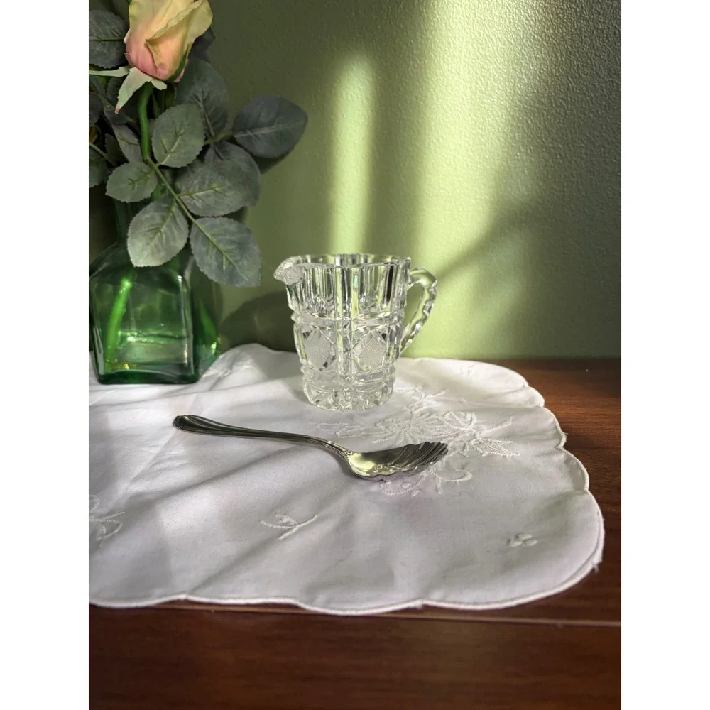 Antique American Brilliant Period Cut Glass Creamer, ABP Crystal